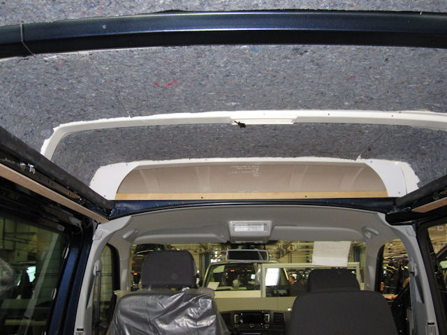 VW T6, Dachhimmel-Aufbewahrungsnetz für das vordere Fahrerhaus